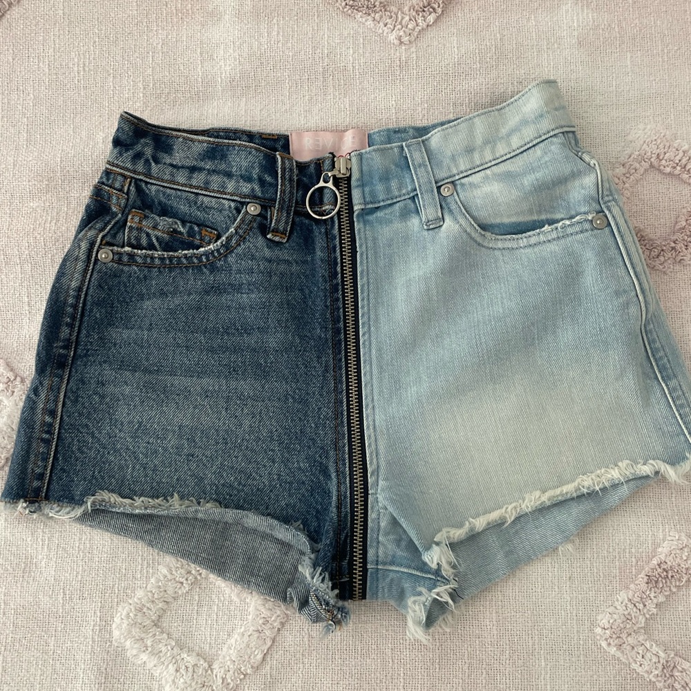Two Toned Jean Shorts